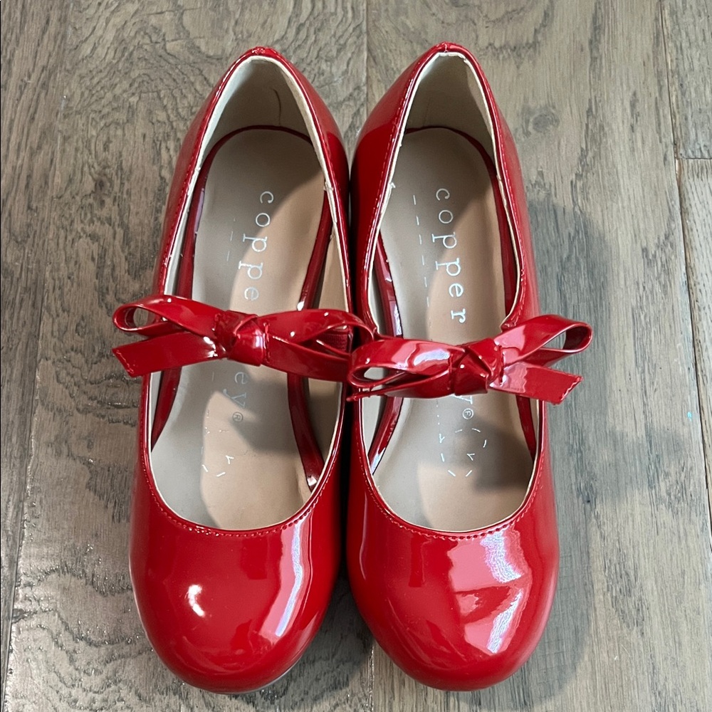 Copper Key Red Patent Dress Shoes for Kids